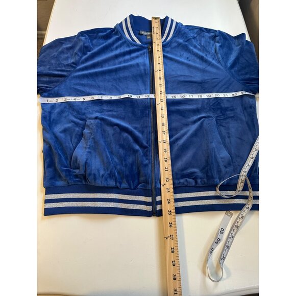 Kate & Mallory Women’s Velour Tracksuit Bomber Jacket and Track Pants size 1X - Picture 2 of 5